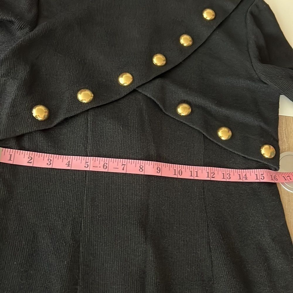 Vintage ILGWU label knit dress black made in USA size 8 - Picture 6 of 12